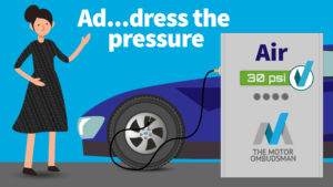 Address the tyre pressure